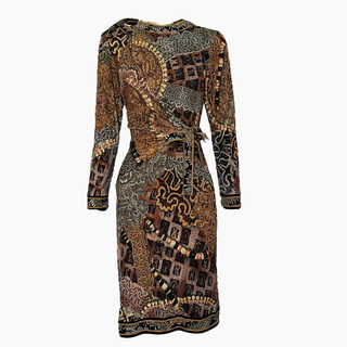 Silk Jersey Long Sleeve Dress
