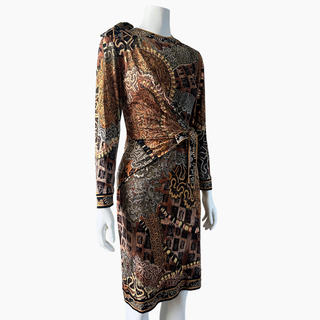 Silk Jersey Long Sleeve Dress