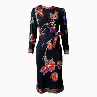 Floral Print Silk Dress