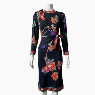 Floral Print Silk Dress