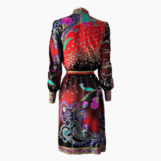 Printed Silk Tunic Dress
