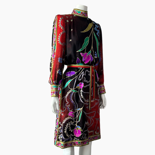 Printed Silk Tunic Dress