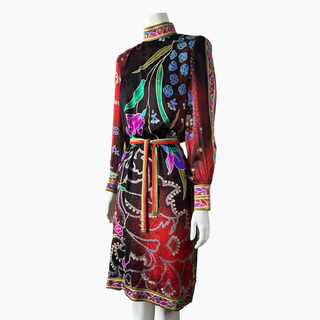 Printed Silk Tunic Dress