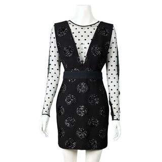 Black Wool Mini Dress, Fall 2015