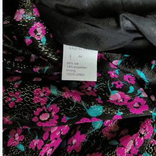 Metallic Silk Lamé Wrap Dress, Fall 2018, NWT