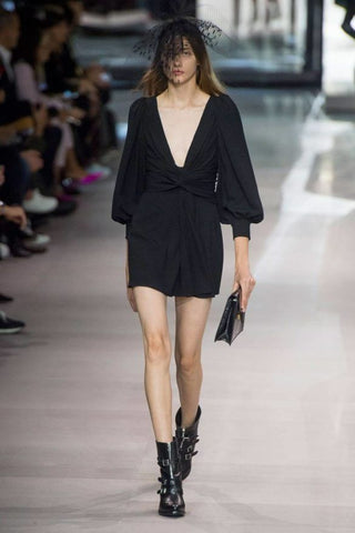 Black Mini Dress Runway Celine